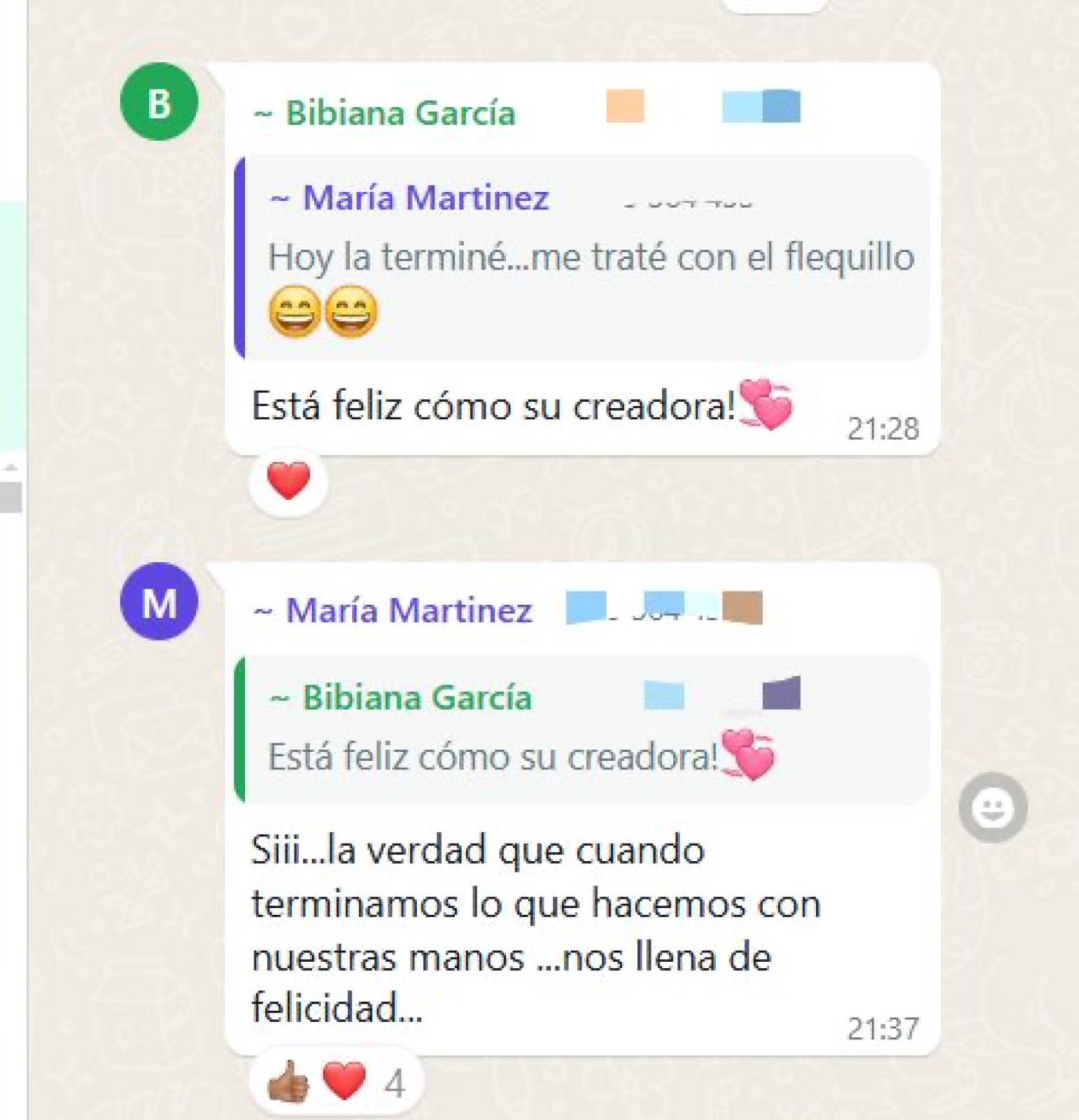 Testimonio de una alumna