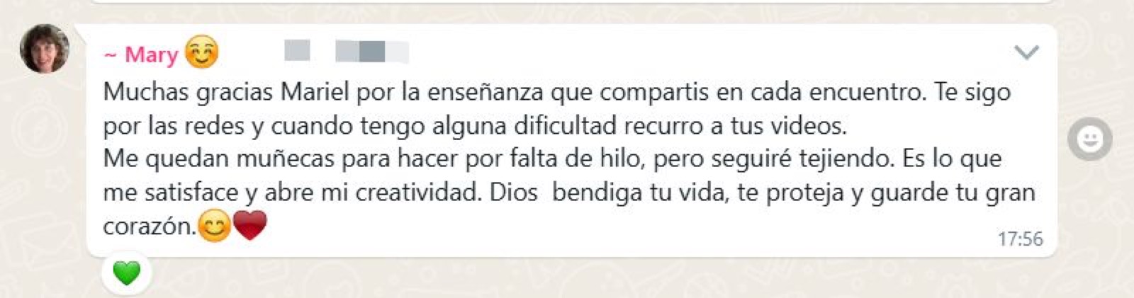 Testimonio de una alumna