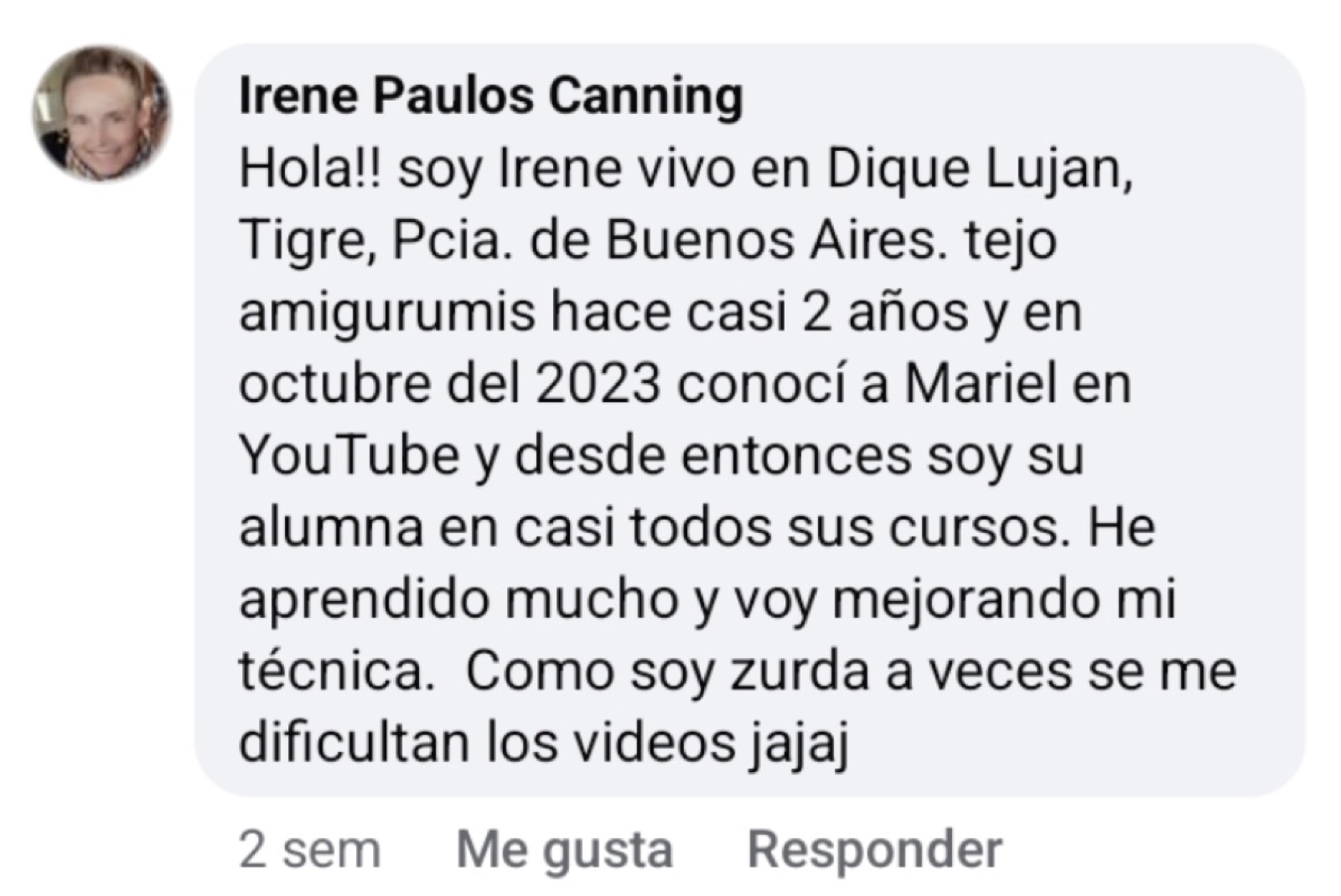 Testimonio de una alumna